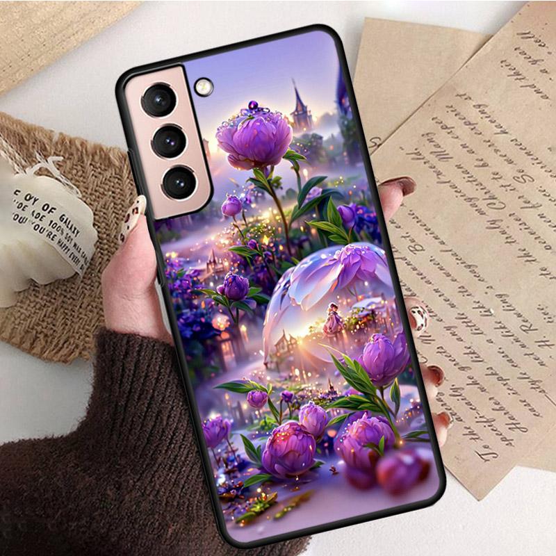 Nature Flower Peony Rose Heaven Case for Samsung Galaxy S22 S20 Note20 Ultra S20 S22 S21 S10 S9 Plus S10E S20FE Note10Plus Note9