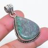 Natural Ruby Fuchsite Gemstone 925 Sterling Silver Jewelry Pendant 1.73" AP-15866