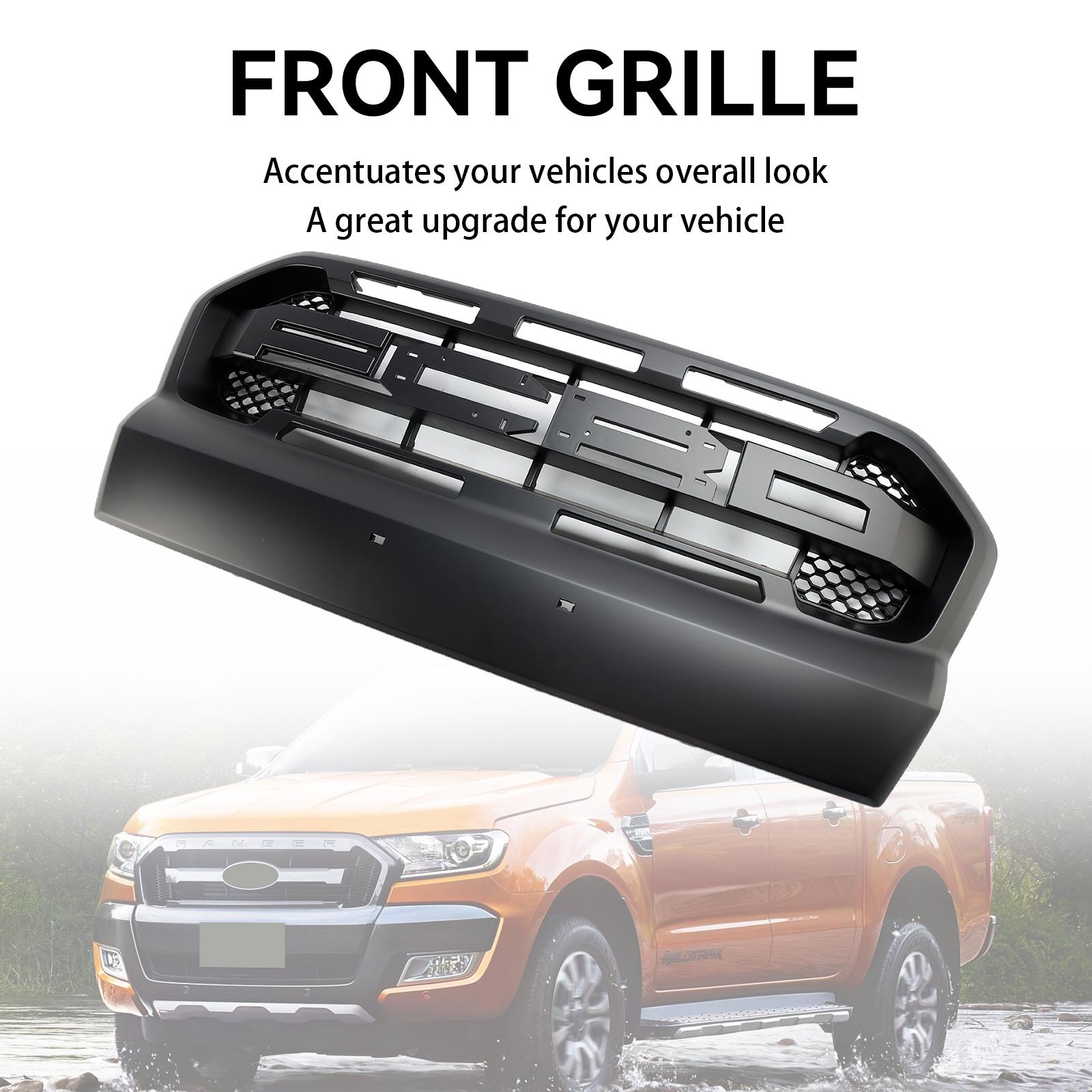 

Matt Black Ranger Raptor Style Front Bumper Grill Fit Ford Ranger 2015-2019