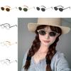 Vintage Oval Metal Sunglasses With Uv400 Protection For Outdoor Activities And Fashion