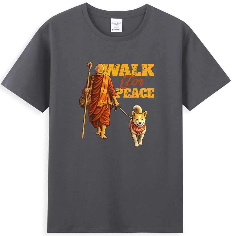 Peace Walking Monks And Aloka Dog Walk For Peace TShirt