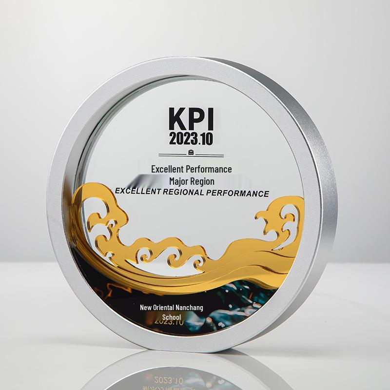 Crystal Honor Metal Trophy - Employee Sports Event Award Commemorative Medal