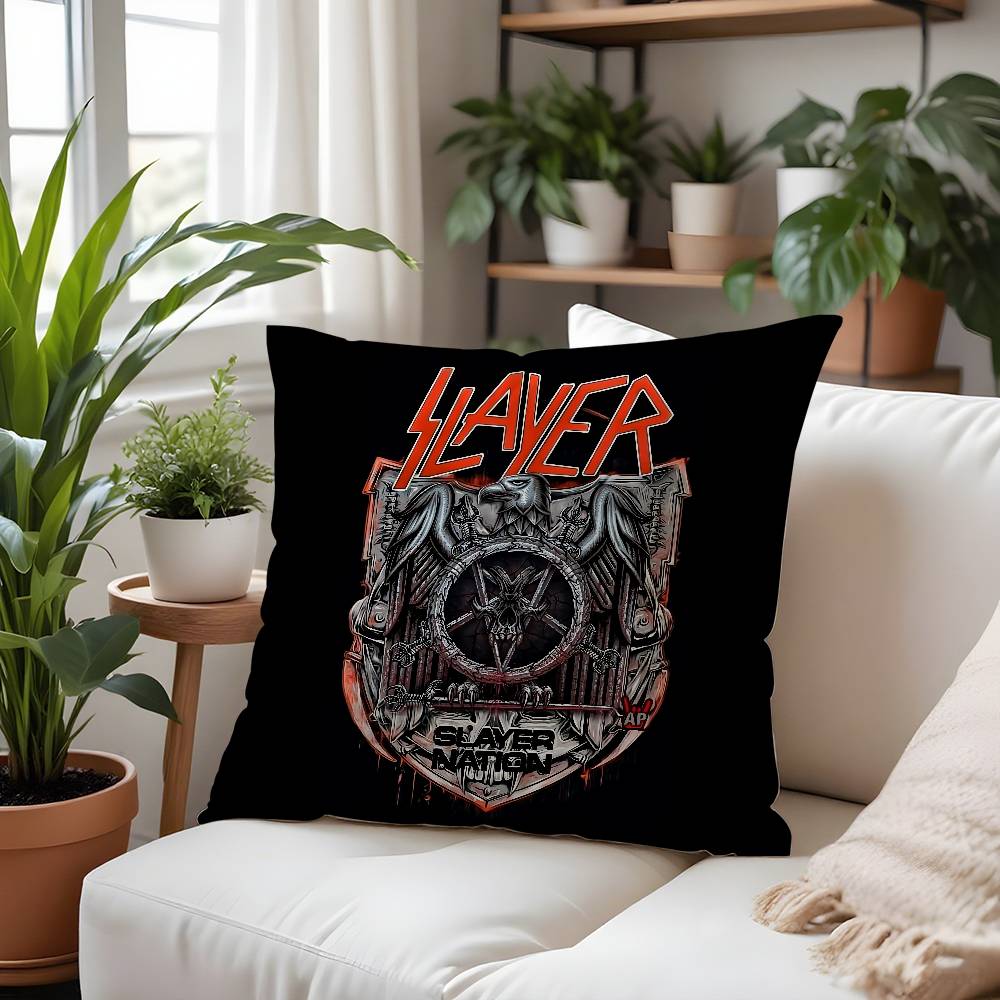 

S-Slayers Rock Band Pillow Case Plush Fabric Soft Pillowcase Double Sided Print Cushion Cover Household Gifts 12x12Inch
