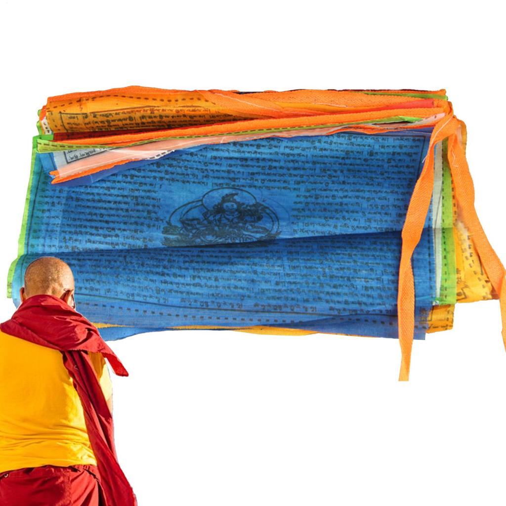 Tibetische Gebetsfahnen 20 Stück Buddhistisches Banner 10x6 Zoll Heilige Kunst Tibetische Gebetsfahnen für Frieden Meditation Wand Hof