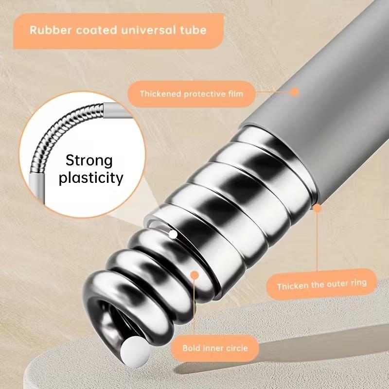 Nastavitelný držák sprchové hlavice o 360° Samolepicí Nástěnný Držák ruční sprchové hlavice Univerzální