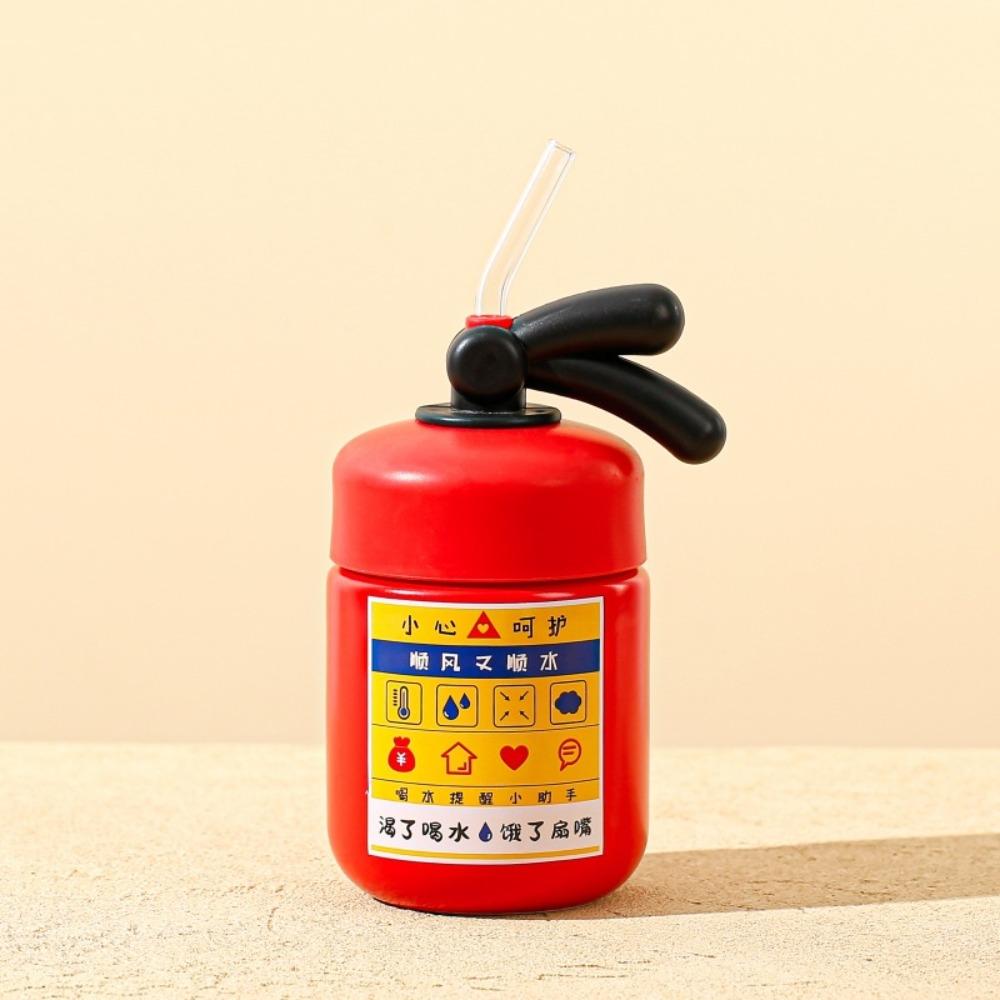 400ml Ceramic Mug with Glass Straw Tea Cup Desk Decor Water Cup  Gift Giving Style 1