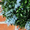 Set Of 2 Artificial Plant Topiary Balls UV Protected Fake Decorative Plants Blue