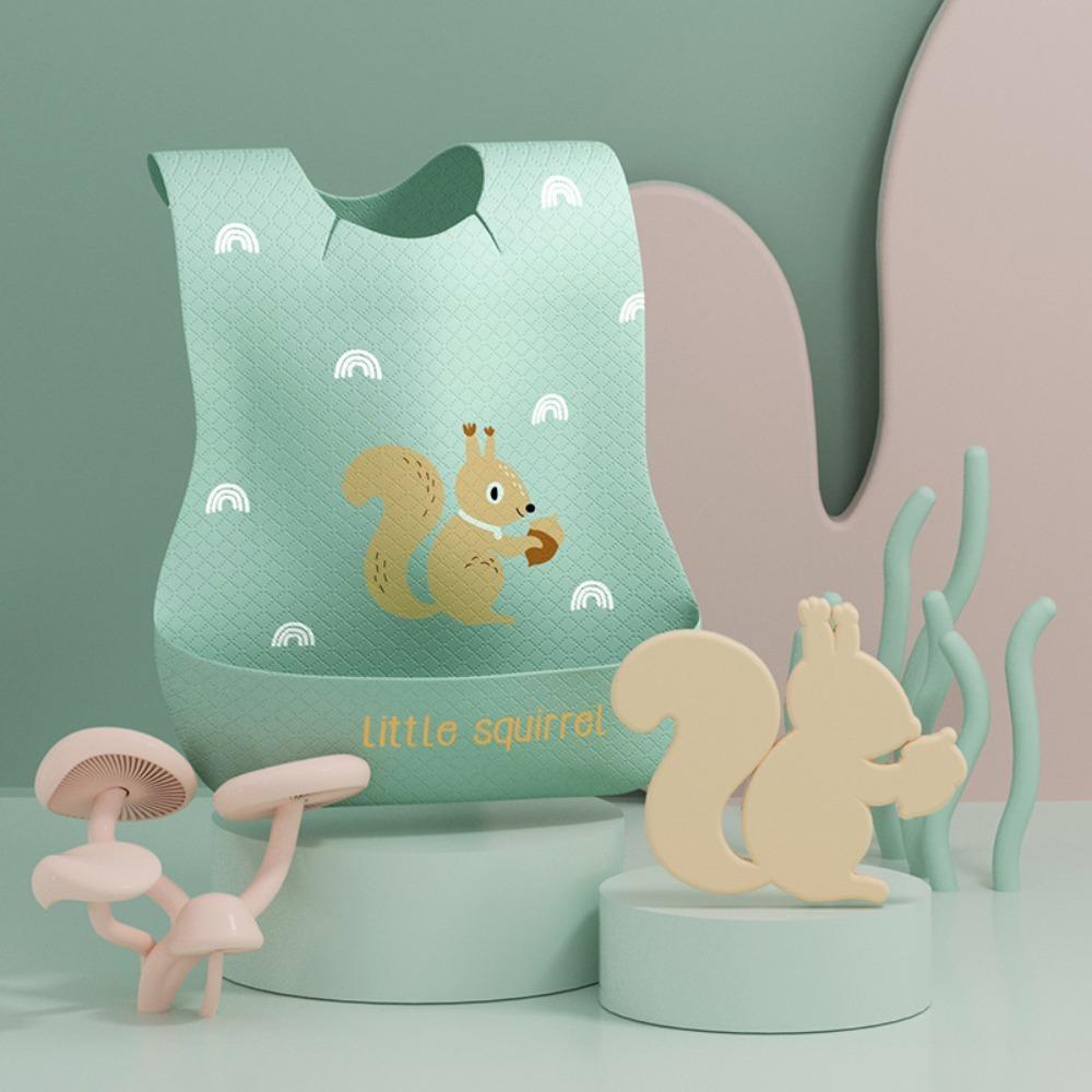 

Super Soft Disposable Children s Bib Waterproof Cartoon Saliva Towel Infant Print Bib Children синій