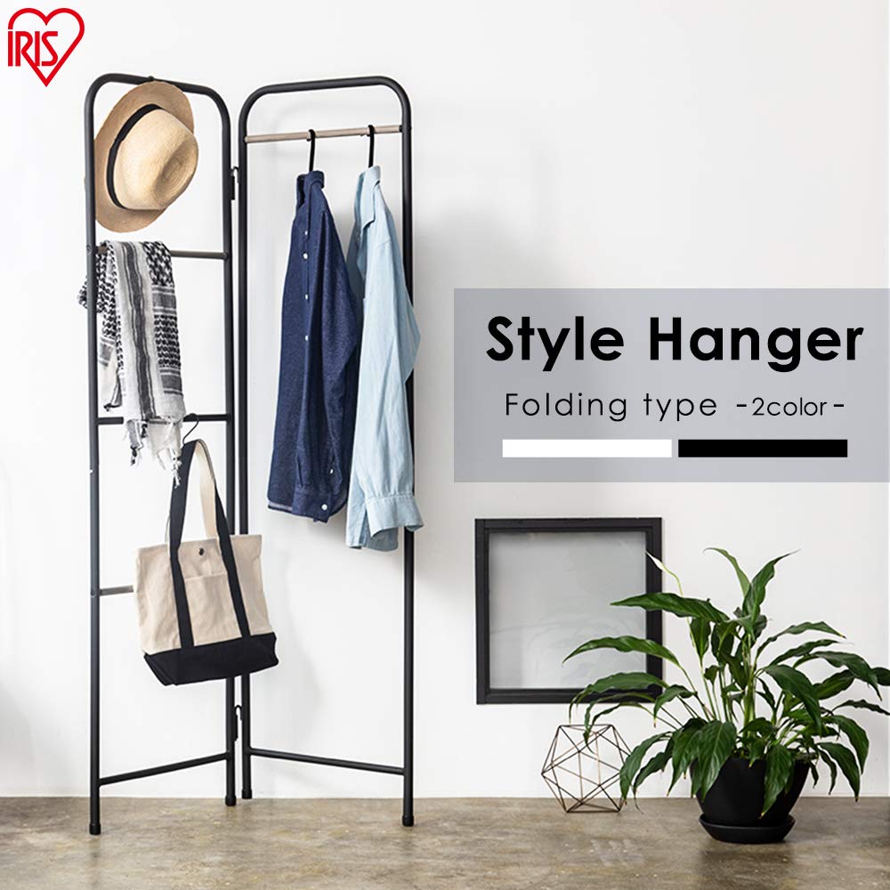 Hanging Scarves and Coats In the IRIS OHYAMA Hanger Folding Matte Load Capacity Width 67 X Depth 35 X Height Style Hanger [For Entranceway] Rack,