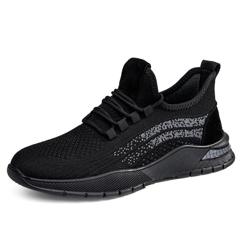 2024 Summer Trendy Mesh Flyknit Sneakers - Breathable, Versatile Sports & Casual Shoes 43 чёрный