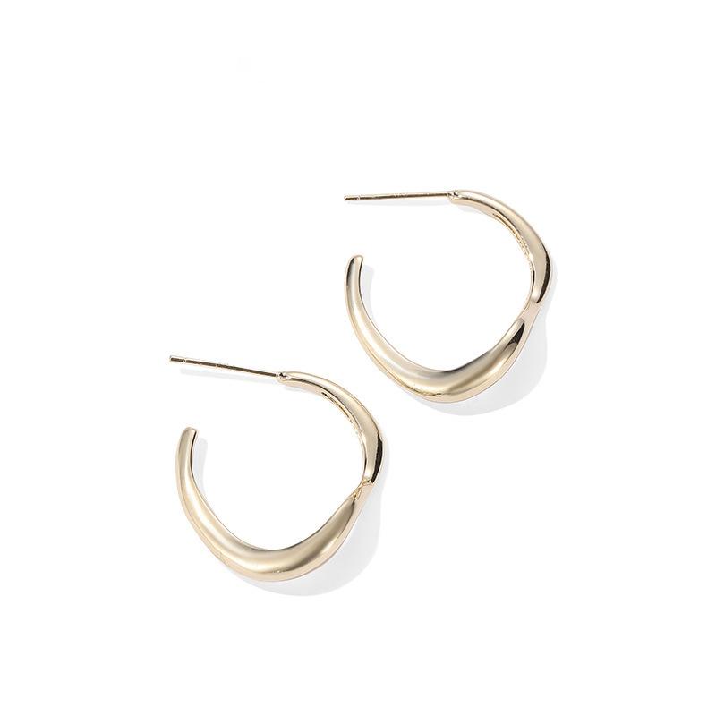 

Geometric Lines Irregular Earrings Female Simplicity Cold Metal Sense of Earrings Vintage Minimalist Ladies Accessories Elegant Jewelry
