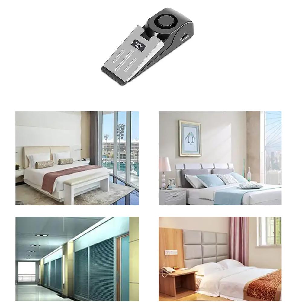Portable Door Latch Alarm, Home Door Security Device, Travel and Hotel Adjustment