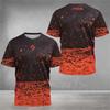 Fashionable  summer competition training letter print comfortable and breathable round neck T-shirt outdoor casual sports t