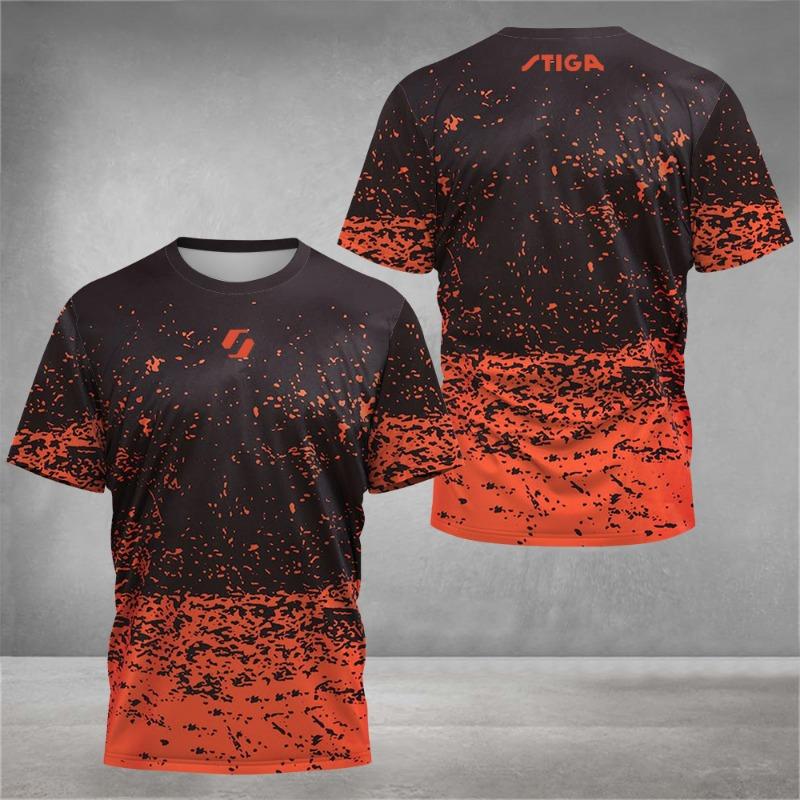 Fashionable summer competition training letter print comfortable and breathable round neck T-shirt outdoor casual sports t