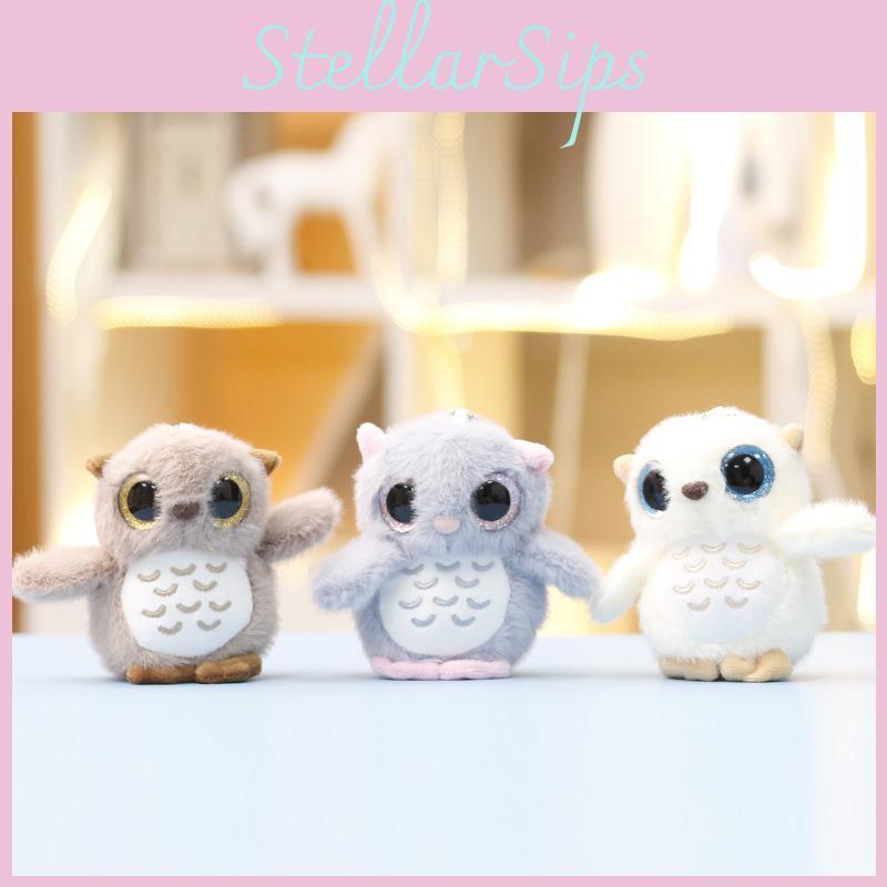 Cartoon Owl Plush Toy Pendant With Pp Cotton Filling For Bags And Gifts
