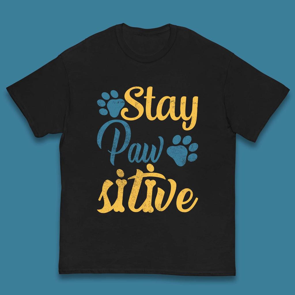 Stay Pawsitive Kids T-Shirt