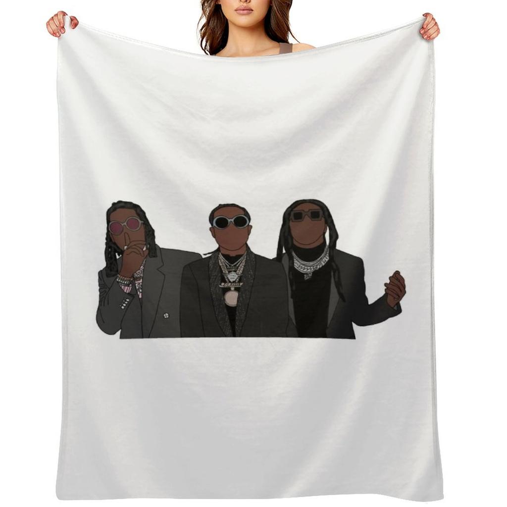 Die Migos Überwurfdecke Vintage Schlafsack Niedliche Karomuster Reise Decken