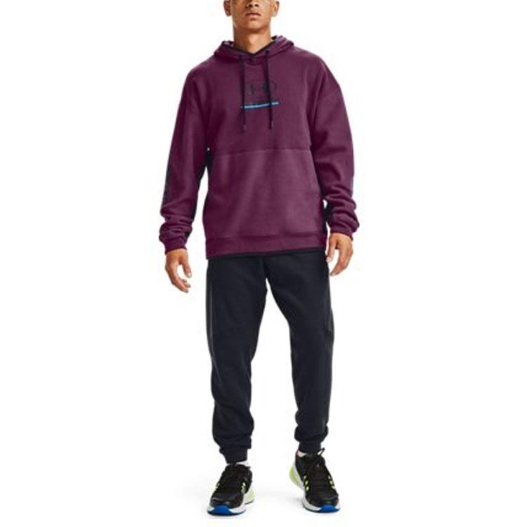 Under Armour Pullover Herren Lila Mit Kapuze Moderat Normal 1357100-194