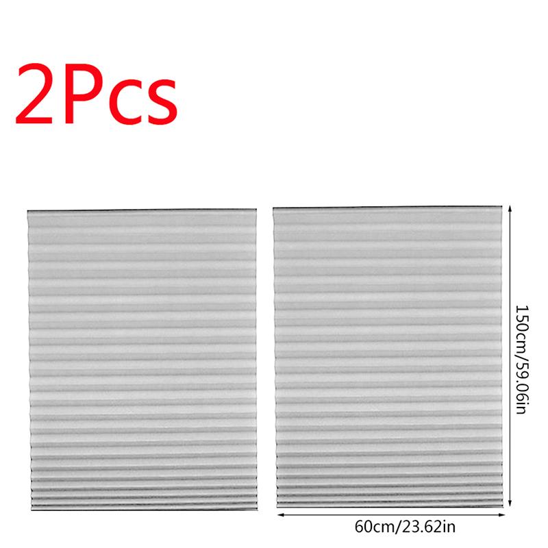 

2 шт. Затемняющий свет Модный Блэкаут Рулонная штора Защита от солнца Беспроводная штора Сделай сам Плиссированные жалюзи Самоклеящаяся оконная штора 60x150cm
