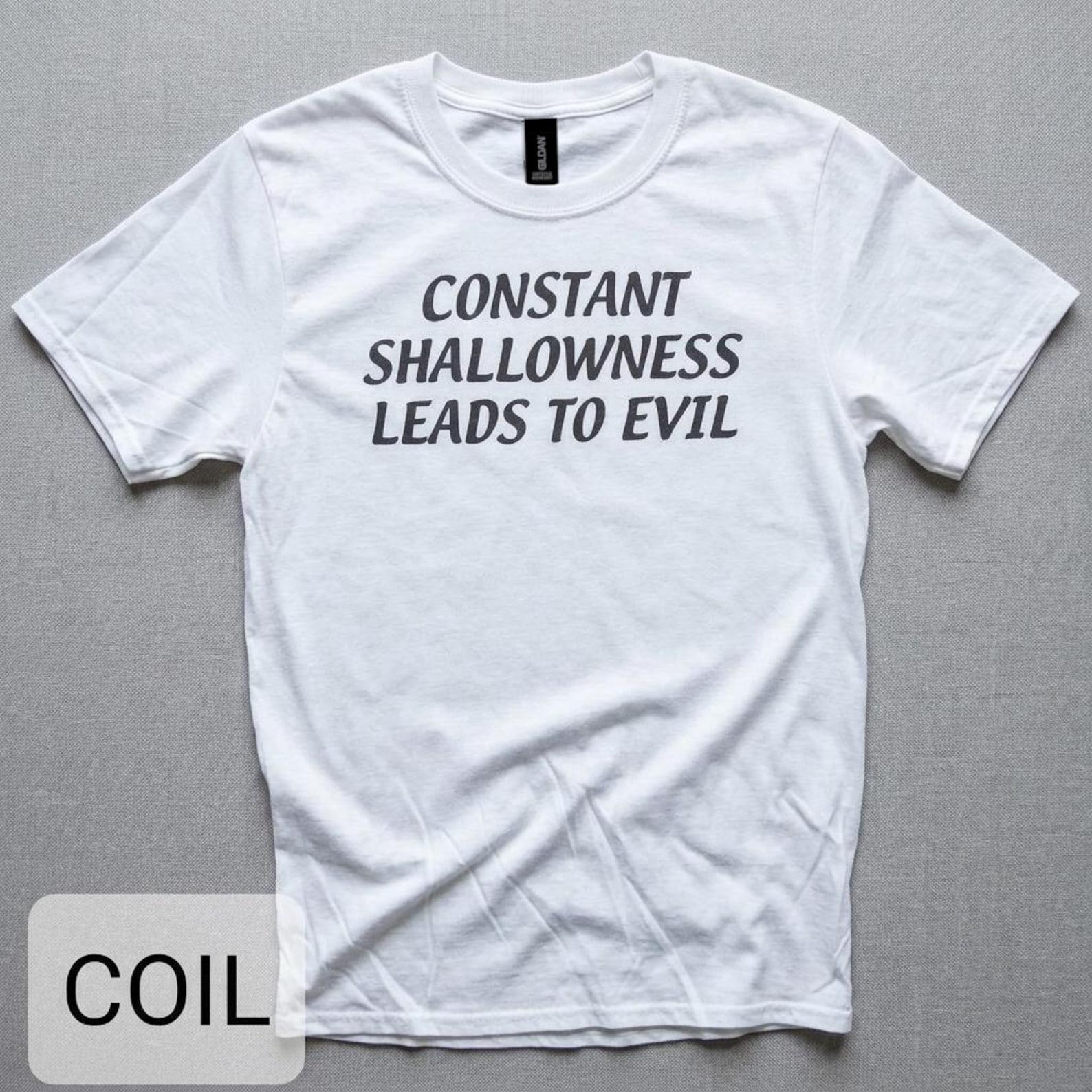 COIL Constant Shallowness T shirt 80s Industrial Band Shirt Experimental Electronic Graphic Tee Darkwave Throbbing Gristle M