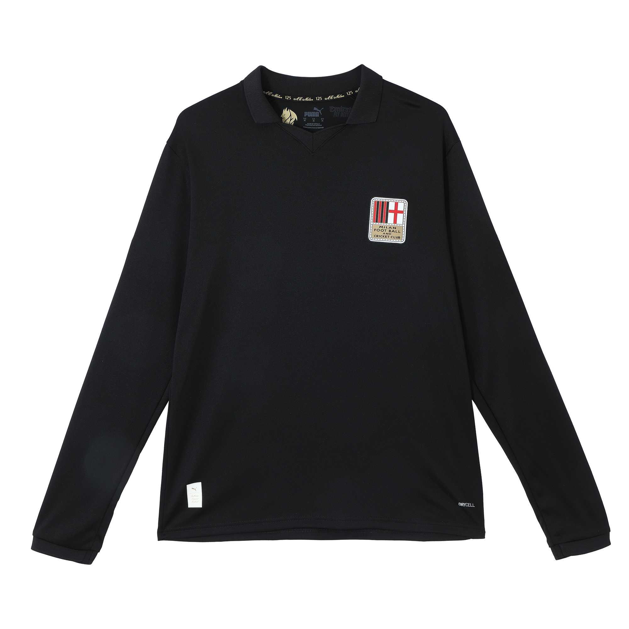 

Puma AC Milan 25th Anniversary Player Edition Jersey Durable Comfortable Fashionable Long Sleeve T-Shirt Men Tops Black 77505206 S