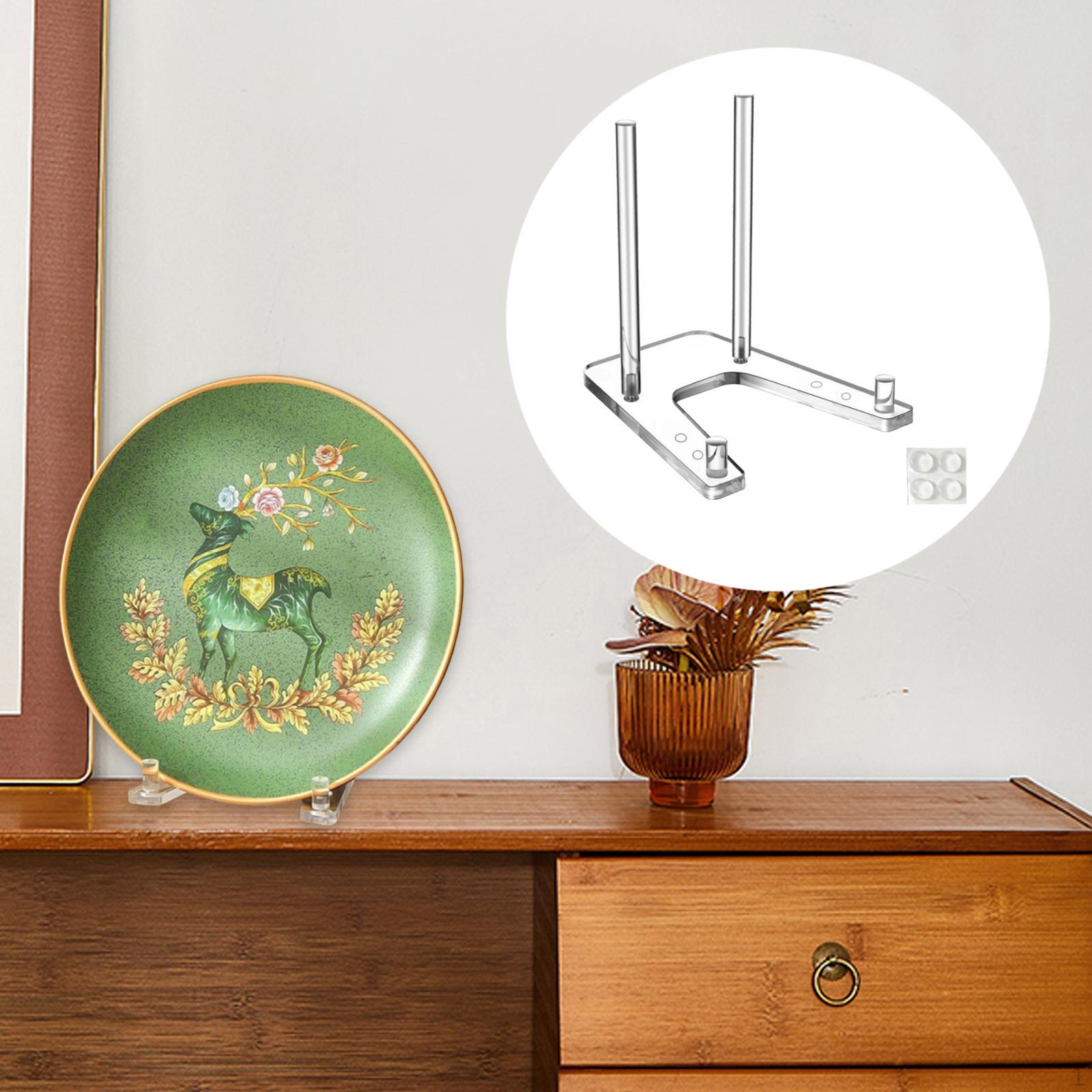 

Plate Stand for Display Easel Adjustable Small Picture Frame Holder Collectible