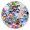 10/60pcs Cute Colorful Paw Print Stickers Cat Dog Paw Graffiti Stickers for DIY Luggage Laptop Skateboard Motorcycle Bicycle Sticker