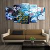 5 Panels Canvas Wall Art Poster Painting Tomioka Giyuu Demon Slayer Kimetsu No Yaiba Living Room Picture Print Home Decor Mural