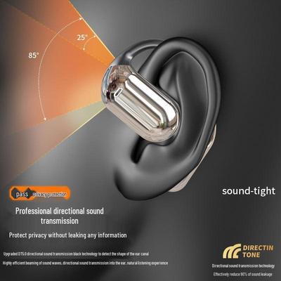 Fones de Ouvido Bluetooth de Ouvido Aberto com Tradução por IA - Não Invasivos, Prontos para Esportes, Bateria de Longa Duração, Confortáveis de Usar