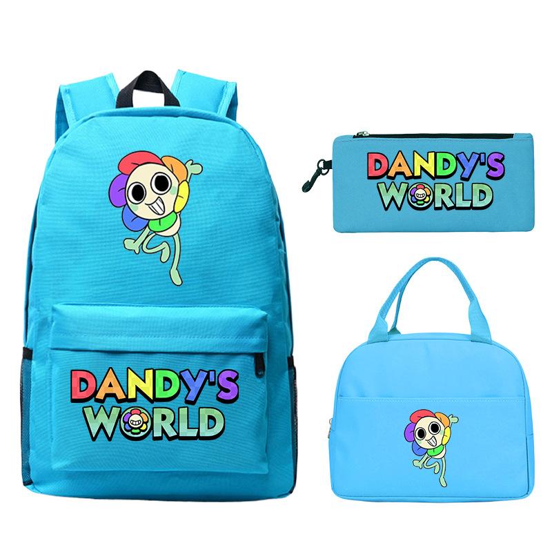 Dandy's world cartoon print fashion children's schoolbag set cross-border leisure student backpack three-piece set