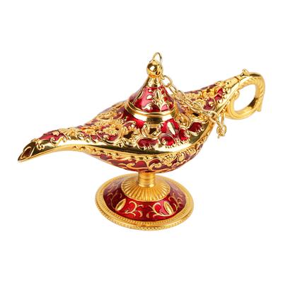 Metal Carved Hollow Legend Lamp Hollow Aladdin Magic Genie Light  Ing Pot Decor (#1)