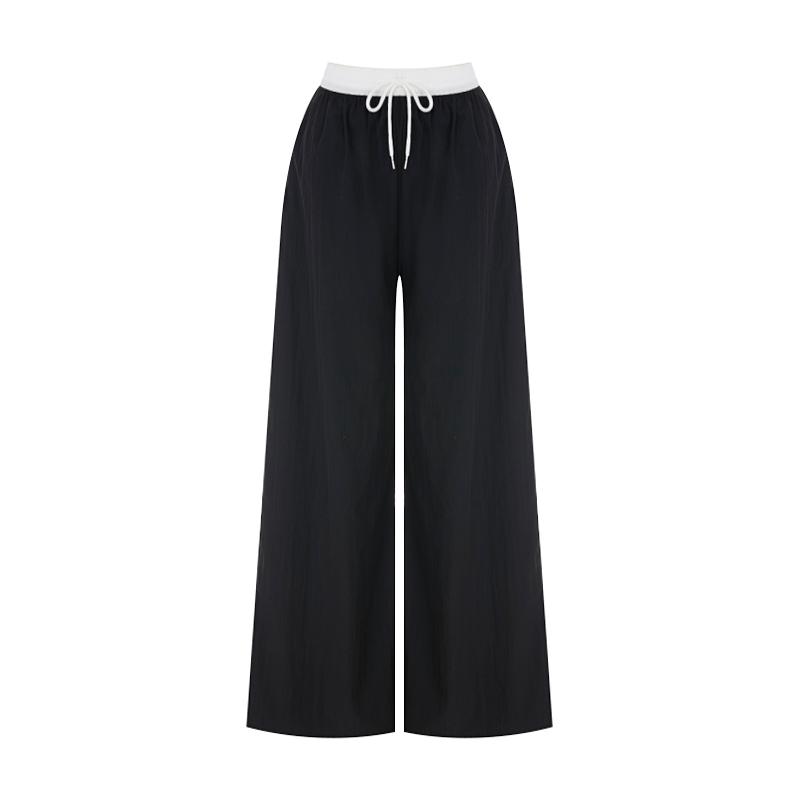 SELLY'S Contrast Wide String Elastic Pants_I6B-Cpt006