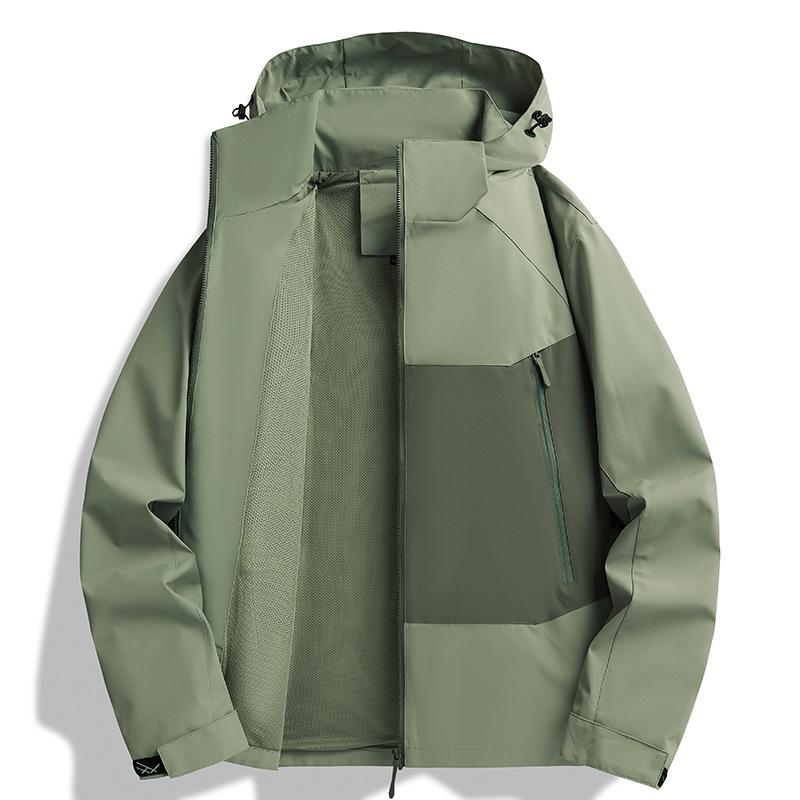 Veste homme printemps-automne grande taille, idéale pour la randonnée et les activités de plein air. Veste de sport ample.