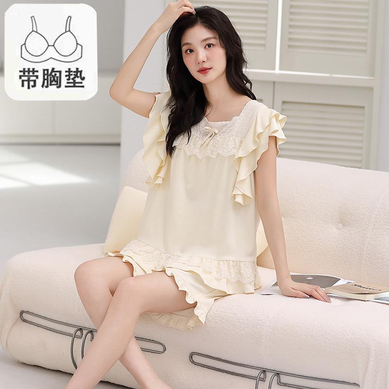 Pajamas Women'S Pure Cotton Short-Sleeved Shorts Student Cartoon Pullover Cotton Korean Version Women'S Loungewear