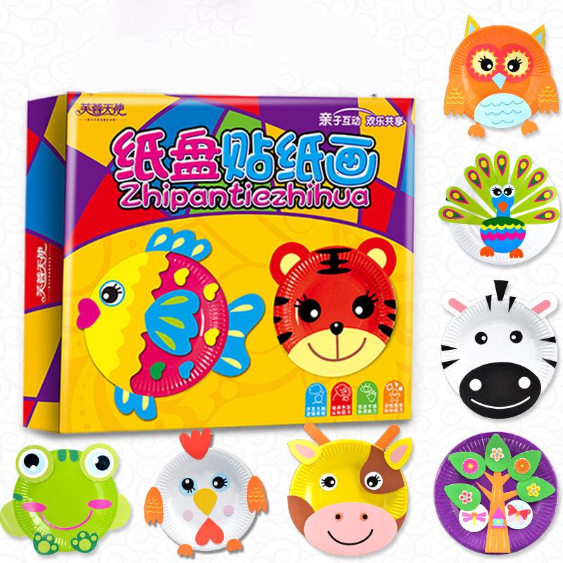 

10 шт./компл. мультфильм животных творческие бумажные наклейки DIY игрушки мультфильм рисование образование