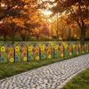Wyjątkowe prezenty ogrodowe dla przyjaciół Ogrodzenie Bariera dla zwierząt, Panelowy Metalowy Panel Graniczny z Drutu Kwiatowo-Motylkowy, Panel Graniczny Łukowy na Ścieżkę Zewnętrzną, rabatka kwiatowa