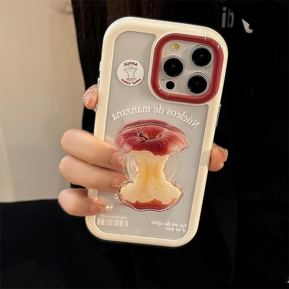 Red Apple Magnetic Stent 16 Applicable for IPhone14ProMax Apple 15 Mobile Case 13 Acrylic 12 Advanced