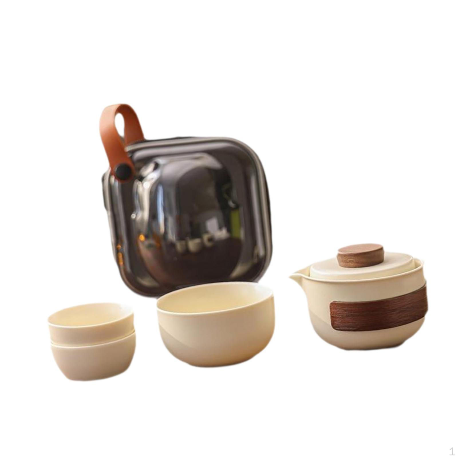 

Элегантный портативный чайный сервиз для энтузиастов Three Teacups Set