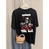 Expensive Talks Back Coffee Butterfly Skulls Print T Shirt Women Summer O-Neck T-Shirts Y2K Soft Short Sleeve Casual Top
