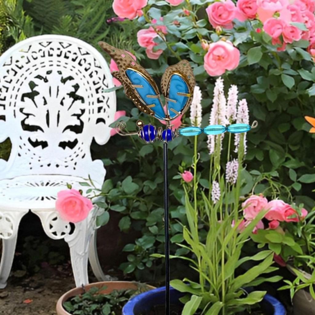 Decorative Dragonfly Yard Stake for Home and Garden Use