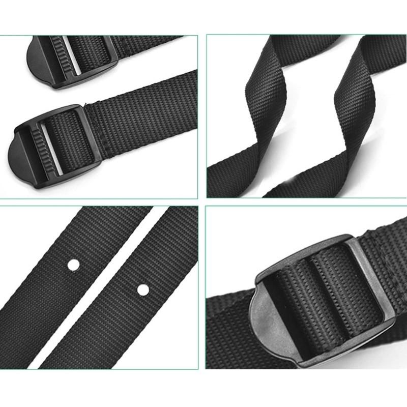 1 Pair Of Adjustable Rowing Exercise Machine Foot Straps Replacement Straps Polyester Webbing With Buckles For Gym Home