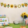 Sunflower Theme Letter Banner For Party Decor With Paper Material For Event Celebrations