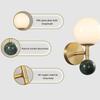 Nordic LED Wall Lamps Simple Bedside Marble Lamp Light High-end Home Decoration Wall Lamp Aisle New Style Wall Light