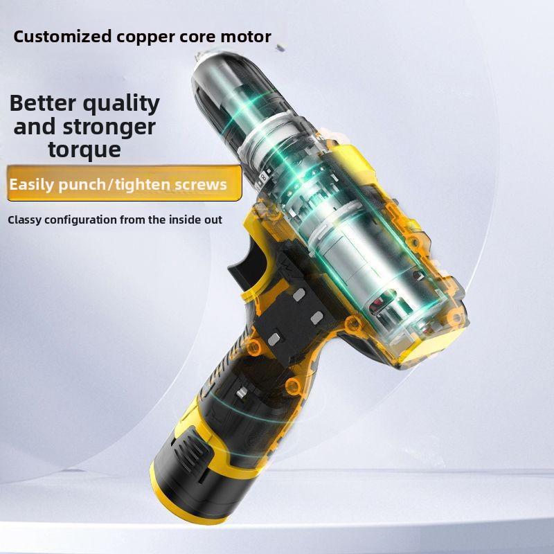 Electric Drill Toolbox Full Set of Household Tools Set Combined Hardware Maintenance Electric Screwdriver