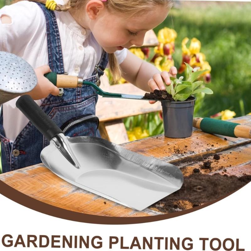 Reliable Stainless Steel Hand Shovel Square Hand Trowel for Various Gardening and Landscaping Needs Soil Digging Tool
