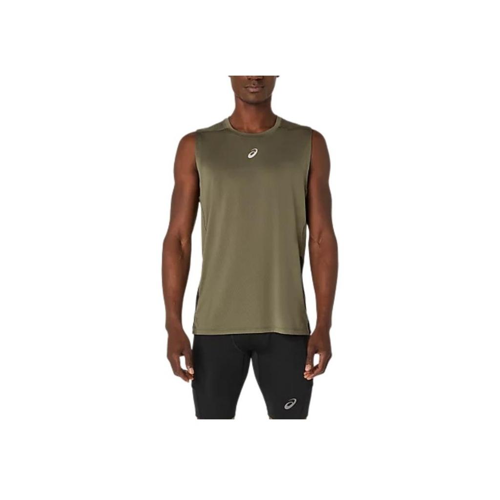 Asics Solid Color Round Neck Logo Sleeveless Vest Men Tops 2011D263-301