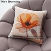 Poppy Floral Print Decorative Throw Pillow Covers Pattern Cushion Cover Suitable For Sofa Bedroom Car Pillow Cover