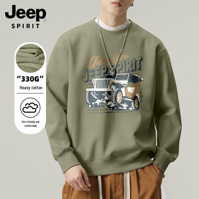 JEEP SPIRIT Men's Crewneck Pullover Sweatshirt
