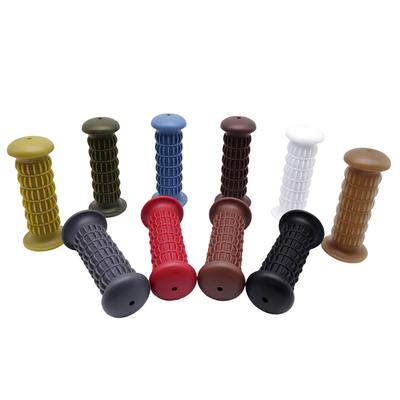 2pcs Retro Motorcycle Handle Grips 22mm Universal Rubber Handlebar Cover Kits for Harley Honda Yamaha ATV Off-road Dirt Pit Bike