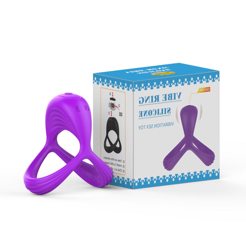Vibrating Cock Ring Male Vibrator Penis Ring Delay Ejaculation Cockring Perineum Stimulator Sex Toys for Men Adult Goods 18+